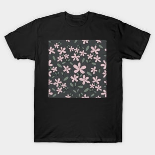 DITSY FLORALS IN GRAY BACKGROUND T-Shirt